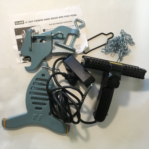 Uline H-1069 Crimper Hand Sealer 6" with Foot Pedal - Picture 1 of 11